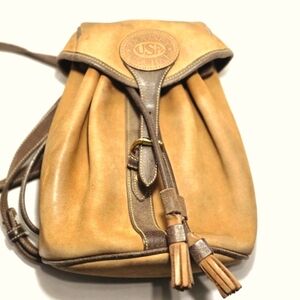 Dooney & Bourke Made in USATan Leather Mini Backpack